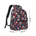 thumbnail image 2 of Yiaed Skull red flower blue Print School Backpack College Backpack Daypacks for Students High School Spacious and Durable Daypack for Work and Travel-One Size, 2 of 6