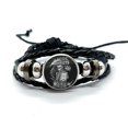 thumbnail image 3 of Pulseras de cuero con gemas de cristal, brazaletes trenzados multicapa, diseño creativo de dibujos animados, monos articos, regalos de joyería hechos a mano, 3 of 5