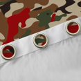 thumbnail image 4 of Manfei Abstract Camouflage Blackout Curtains Set of 2 (52x84 Each), Red Brown Camo Window Curtains, Military Patriotic Theme Curtains and Drapes, Luxury Bedroom Decor, 4 of 6