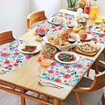 thumbnail image 2 of Pioneer Flower Floral Print Pattern Summer Placemats Table Placemats Set Of 4-Linen Kitchen Washable Placemats Table Mats 12x18 Inch Non-Slip Heat Resistant, 2 of 6