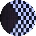thumbnail image 1 of Ahgly Company Indoor Round Abstract Blue Modern Area Rugs, 5' Round, 1 of 4