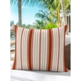 thumbnail image 6 of Outdoor Pillows Waterproof, Red Striped Bedding Throw Pillows with Insert for Couch Sofa Bed, Modern Minimalist Stripes Farmhouse 18x18 Inch Pillowcases Decorative Camping Patio Pillow Set of 1, 6 of 8
