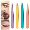 thumbnail image 2 of dianhelloya Eyebrow Clip Set Durable Eyebrow Tweezers 4pcs/set Slant Eyebrow Tweezers Set Stainless Steel Ingrown Hair Removal Tool, 2 of 8