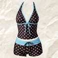 thumbnail image 2 of 2 Piece Flower Y2k Tankini Women Summer Vintage Set Sexy Beach Swimsuit 2000s Bikini Vacation Going Out Outfits,Sky Blue,S, 2 of 3