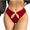 thumbnail image 2 of HOMBOM Cheeky Lace Panties for Women Pack Sexy Sexy Breathable Wine Womens Underwear M, 2 of 5