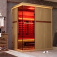 thumbnail image 6 of MEISSALIVVE Full Spectrum Sauna for Home, 3 Person Indoor Infrared Sauna Room with 10 Minutes Warm-up Heate, Canadian Hemlock Wood Home Infrared Sauna with Bluetooth and Tempered Glass, 6 of 8
