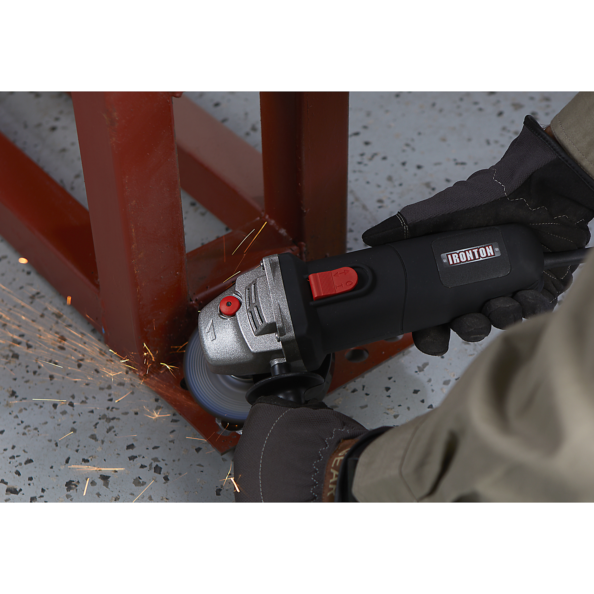 Ironton 4-1/2in. Angle Grinder, 4.3 Amps, 120 Volts, 12,000 RPM