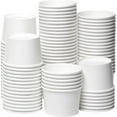 TRAHOO[8 oz, 100Count, White Paper Disposable Ice Cream Cups, Dessert