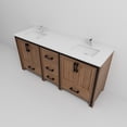 thumbnail image 6 of Ziva 72 in W x 22 in D Rustic Barnwood Double Bath Vanity, White Quartz Top and Faucet Set, 6 of 8