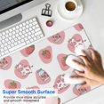 thumbnail image 4 of Long Mouse Pads for Desk,White Cow Strawberry Jar Pattern Desk Mats on Top Of Desks, Desk Mouse Pad Extra Large with 3mm Non-Slip Base and Stitched Edge for Gaming,Office,Work,Home 31.5"x11.8", 4 of 6