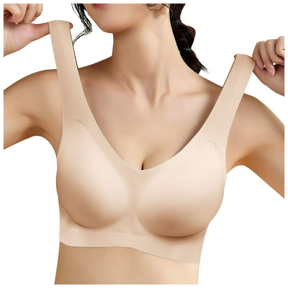 Lixiuxyad Womens Bras Push up Jelly Fabric Wire Seamless Seamless Comfortable Non Restraining Breathable Sports Bra