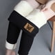 thumbnail image 3 of Gibobby Leggings Gluteos Mujer Pantalones Mujer Imprimir Leggings cálidos Terciopelo Invierno Pantalones Pantalones lana（Negro， M), 3 of 5