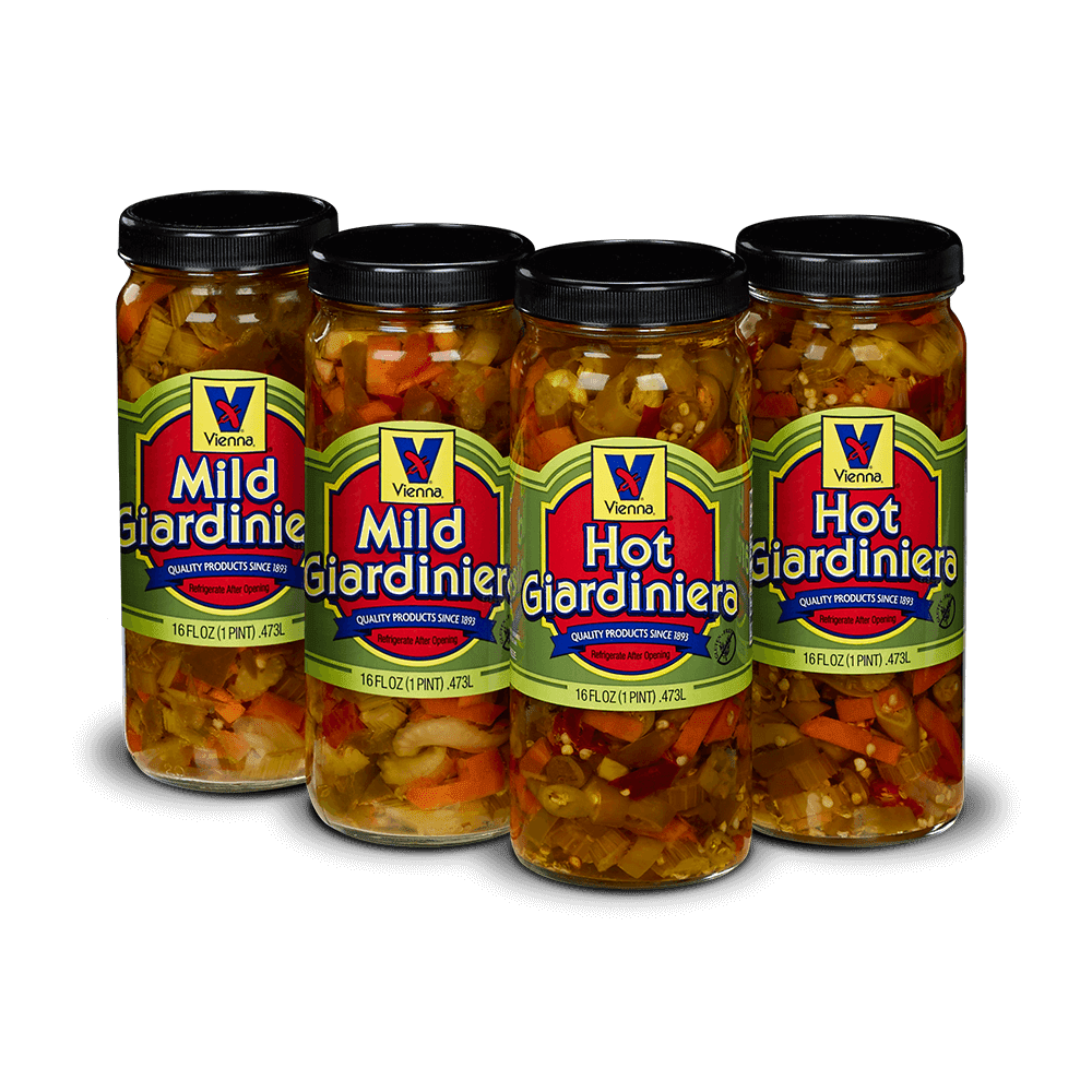 Vienna Hot Giardiniera 4 Pack 4 16 Oz Jars