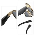thumbnail image 6 of Womens Polygonal Sunglasses Large Rim Metal Frame Sun Glasses for Fashion Travel and Sun Protection Elegant Minimalist, 6 of 7