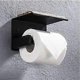 thumbnail image 2 of Toilet Paper Holder, Wall Mounted Toilet Paper Holder, with Cell Phone Storage Rack (Black), 2 of 4