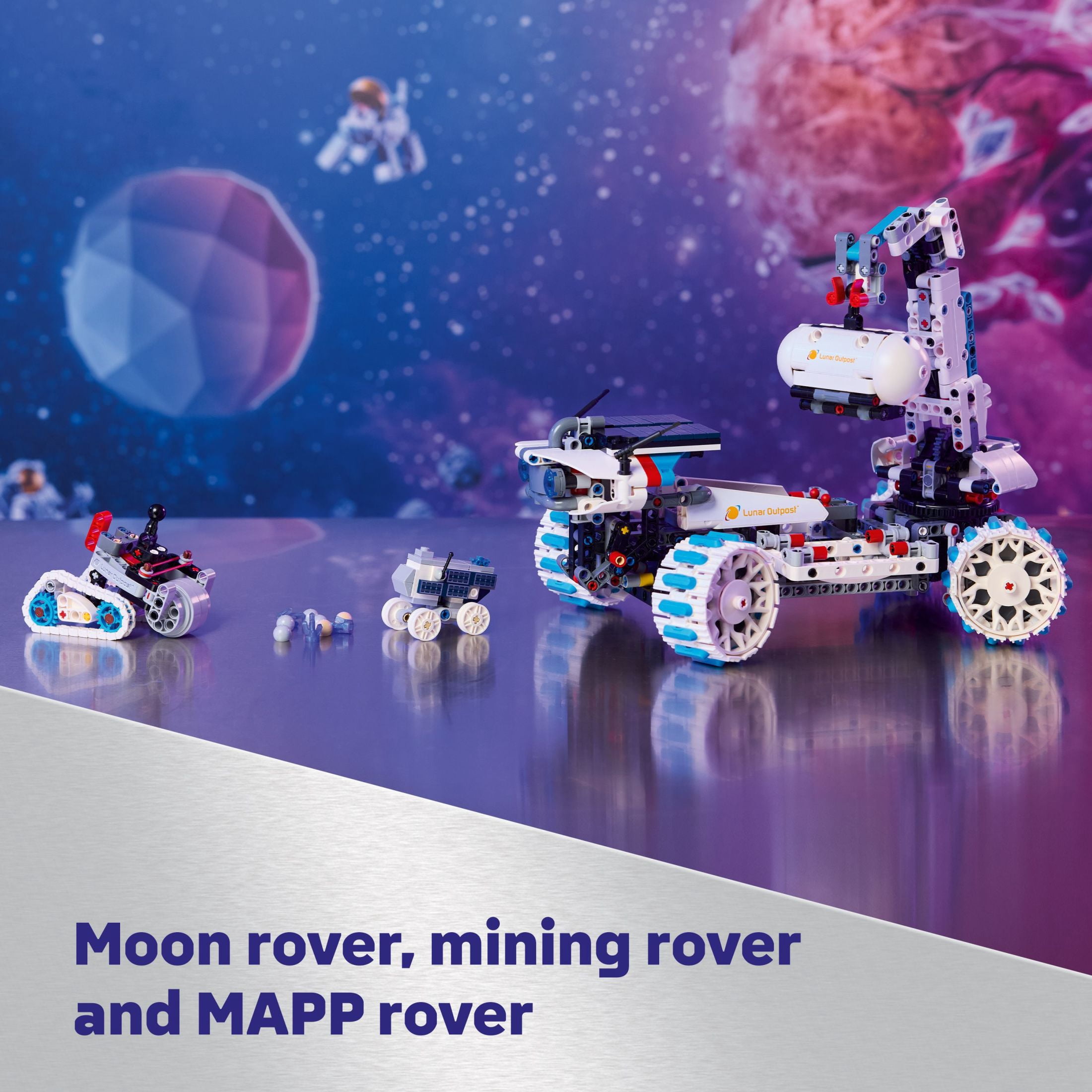 LEGO Technic Lunar Outpost Moon Rover Space Vehicle Building Toy - All-Terrain Explorer for Kids, Boys & Girls, Ages 10+ - Buildable Space Decor for Any Room - Gift Idea for Birthdays - 42211