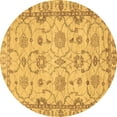 thumbnail image 1 of Ahgly Company Indoor Round Oriental Brown Traditional Area Rugs, 7' Round, 1 of 4