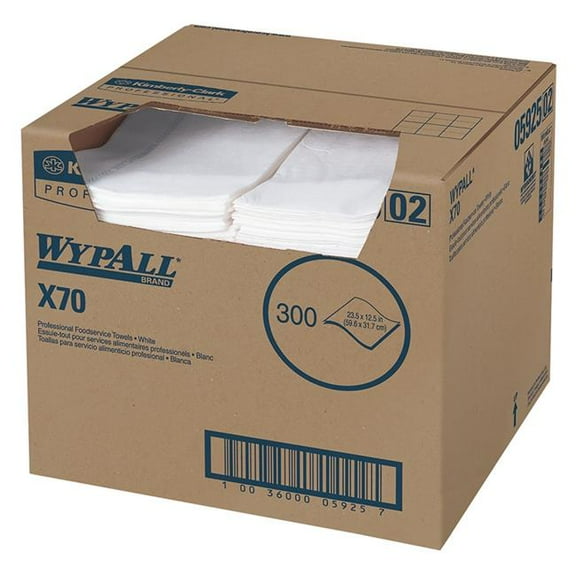 Kimberly Clark Consumer 5925 12.5 x 23.5 in. X70 Wipers, Kim fresh protective - White, 300 per Box