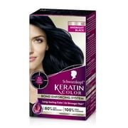 Schwarzkopf Keratin Hair Dye 1.1 Midnight Black, Permanent Hair Color, 1 Use