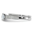 thumbnail image 3 of Sterling Silver & CZ Rhodium 2-piece Wedding Set, 3 of 5