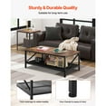 thumbnail image 4 of KFFKFF 3 Pieces Living Room Table Sets, 41.3 in Industrial Coffee Table with 2 Square End Side Tables, Easy Assembly Coffee and End Tables Sets with Metal Legs, 4 of 9