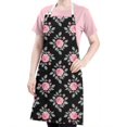 thumbnail image 5 of Pioneer Flower Floral Print Pattern Apron for Women and Men, Cotton Linen Waterproof with Pockets, Adjustable, 33x27 Inch for Kitchen, Gardening, BBQ, Salon, 5 of 6