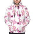 thumbnail image 4 of Hoodies for Men - Cute pink llama alpaca cactus Long Sleeve Comfrt Men'S Fashion Hoodies & Sweatshirts, Sweatshirts for Men Hoodies Pullover Clothing Clothes with Pouch, 4 of 7