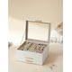 thumbnail image 2 of Caja Xtellar de Joyas, Caja Joyero de 3 Niveles, Estuche de Joyería, 2 Cajones Color Blanco, 2 of 5