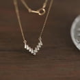 thumbnail image 3 of S925 sterling silver V-shaped necklace for women with niche design, cold style, collarbone chain, simple and high-end temperament necklace accessories, 3 of 5