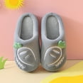 thumbnail image 5 of Generic Toddler Shoes Girls Boys Home Slippers Warm Dinosaur House Slippers for Kids Lined Winter Indoor Shoes for Classic Non Slip Comfortable Shoe(9-9.5 Years,Grey), 5 of 5