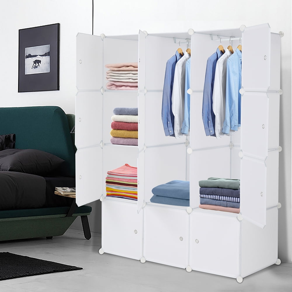 12 Cube Organizer Stackable Plastic Cube Storage Shelves Design