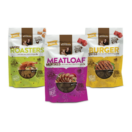 Rachael Ray Nutrish Real Meat Dog Treats Variety Pack, 12 Oz, 3 (Best Organ Meat For Dogs)