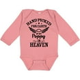 thumbnail image 3 of Inktastic Handpicked for Earth by My Poppy in Heaven with Angel Wings` Boys or Girls Long Sleeve Baby Bodysuit, 3 of 5