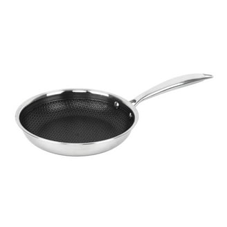 HexClad 10 inch Hybrid Stainless Steel Frying Pan, Nonstick