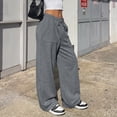 thumbnail image 5 of SUNBS Wide Leg Sweatpants for Women High Waisted Drawstring Sweat Pants With Big Patch Pockets., 5 of 9