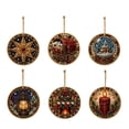 thumbnail image 2 of 6Pcs Christmas Wooden Ornaments DIY Pearl Diamond Painting Kit, Handmade Xmas Tree Decor for Holiday Craft Projects 05, 2 of 6
