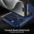 thumbnail image 2 of Case for iPhone 16 Pro Max,Military Grade Design Built-in 360 Degree Rotatable Magnetic Kickstand Heavy Duty Drop Protection Shockproof Phone Case for iPhone 16 Pro Max,6.9 inch（Blue）, 2 of 17