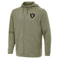 thumbnail image 2 of Men's Antigua Olive Las Vegas Raiders Effortless Full-Zip Hoodie Jacket, 2 of 4