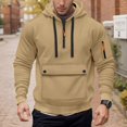 thumbnail image 4 of Hoodies for Men 2025 Long Sleeve Half Zipper Essentials Hooded Sweatshirt with Pockets Pullover Hoody Mens Hoodies, 4 of 5