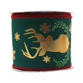 thumbnail image 1 of Visland Christmas Ribbons Colored Ribbon Holiday Ribbon Decorations Rustic Fabric Ribbons Crafters Holiday Ornaments 1Roll/5Yard, 1 of 3