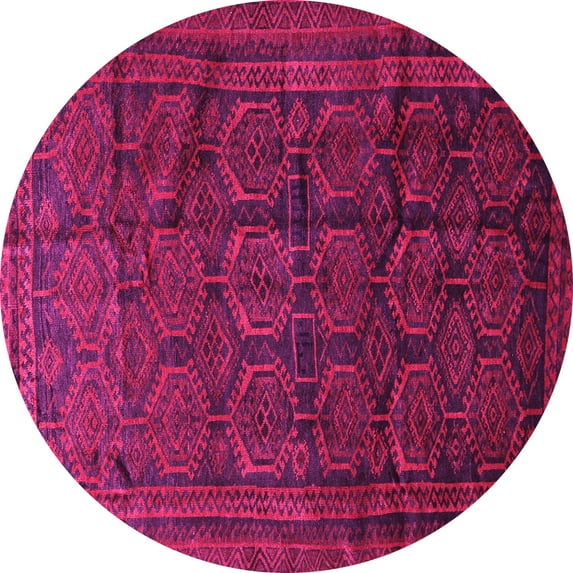 Ahgly Company Indoor Round Persian Pink Traditional Area Rugs, 5' Round