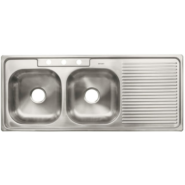 Tarja De Empotrar Foset 120x50x15 Cm Doble Tina Izquierda TA-1202TIB