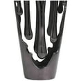 thumbnail image 5 of DecMode 15" Abstract Drip Black Aluminum Metal Vase with Melting Designed Body, 5 of 13