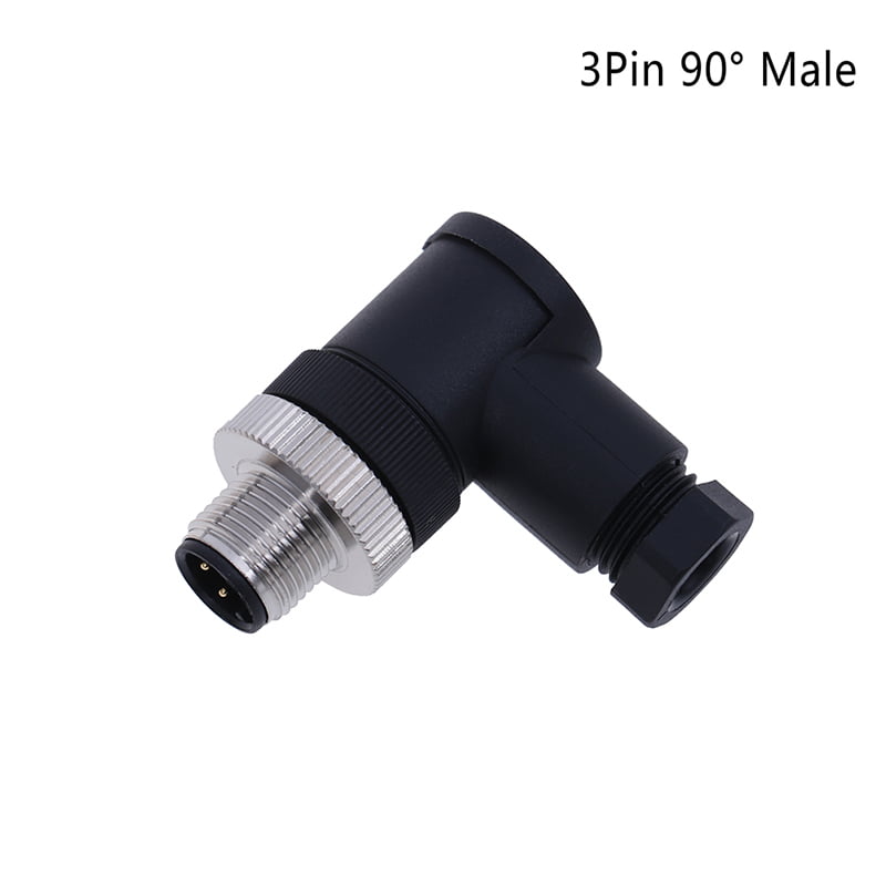 1Pc M12 sensor connector 3/4/5 pin male/female straight/right angle plug 