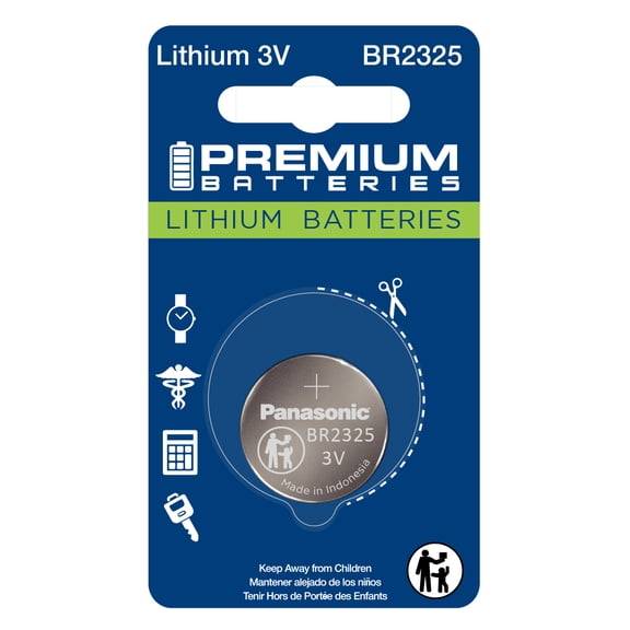 Premium Batteries Panasonic BR2325 3V Child Safe Lithium Coin Cell (1 Count)