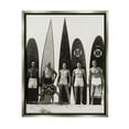 thumbnail image 3 of Stupell Industries Vintage Photography Men Surfer Surfboards Beach Sport Photograph Luster Gray Floating Framed Canvas Print Wall Art, Design by Graffitee Studios, 3 of 5
