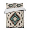 thumbnail image 2 of Quilts Twin XL Size, Red Teal Brown Southwestern Soft Comforter Bedding Set for Bed, Ethnic Geometric Boho Retro Lightweight Quilted Bedspread with Pillow Cover(2 Pieces) for All Season, 68x98 Inch, 2 of 6
