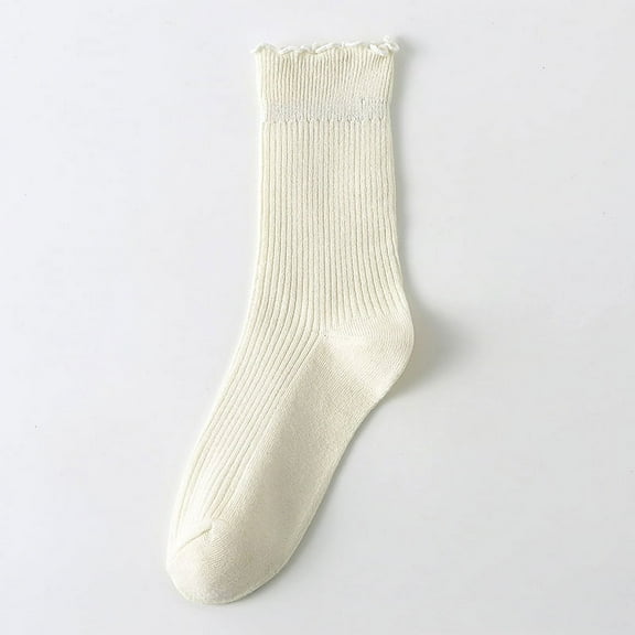 ERDOUY 3 pairs of Women Ankle Socks,Pearl Lace Ruffle Frilly Comfortable No-Show Cotton Socks Princess Socks Lace Socks(Beige）