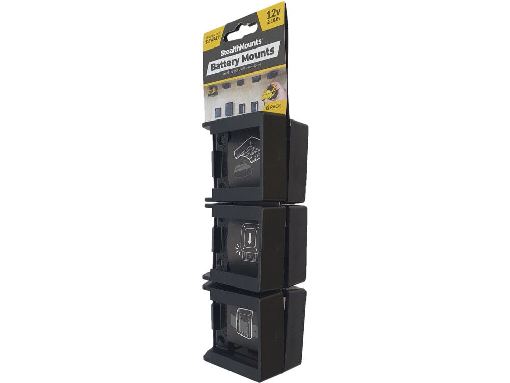 Stealthmounts Battery Mounts For Dewalt 12V Black