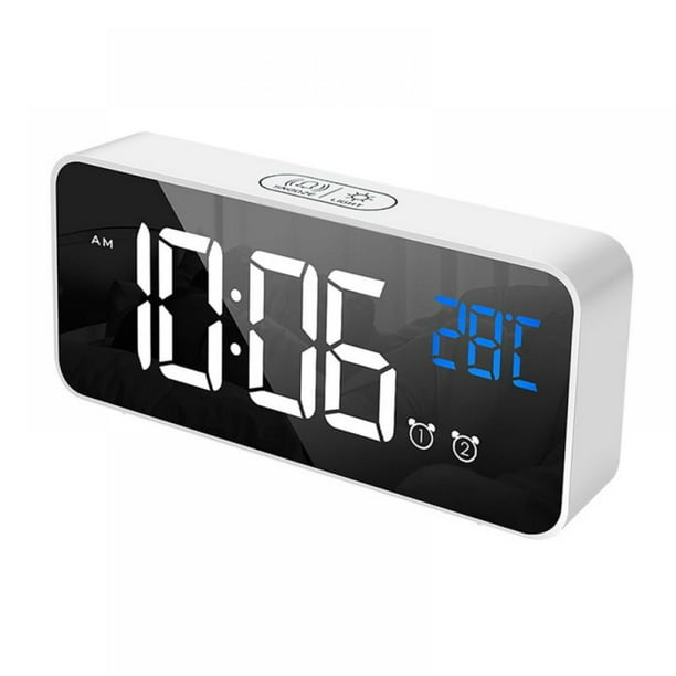 Digital Dual Alarm Clock, Easy to Set, 4Level Brightness Dimmer